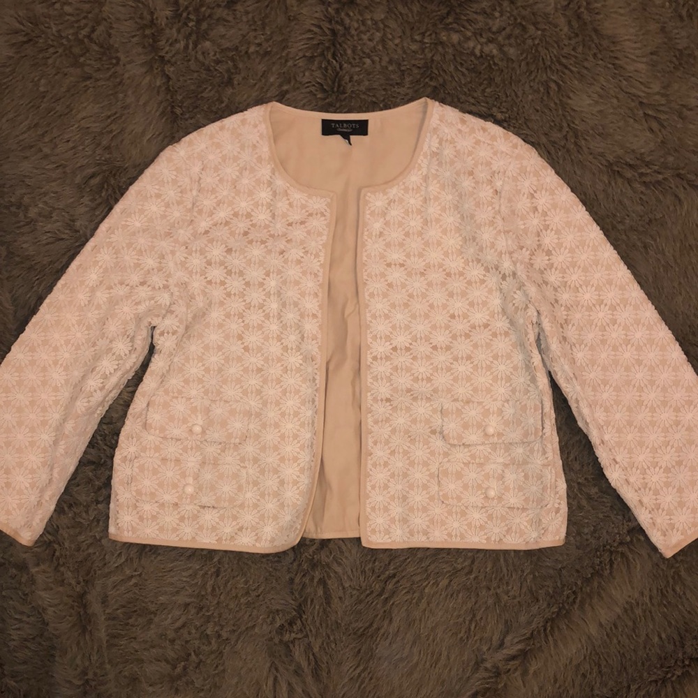 Talbots Lace Floral Jacket